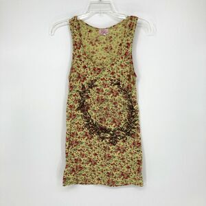 Vintage Y2K Yvette Mandell Tank Top SMALL Floral If the Crown Fits Regency